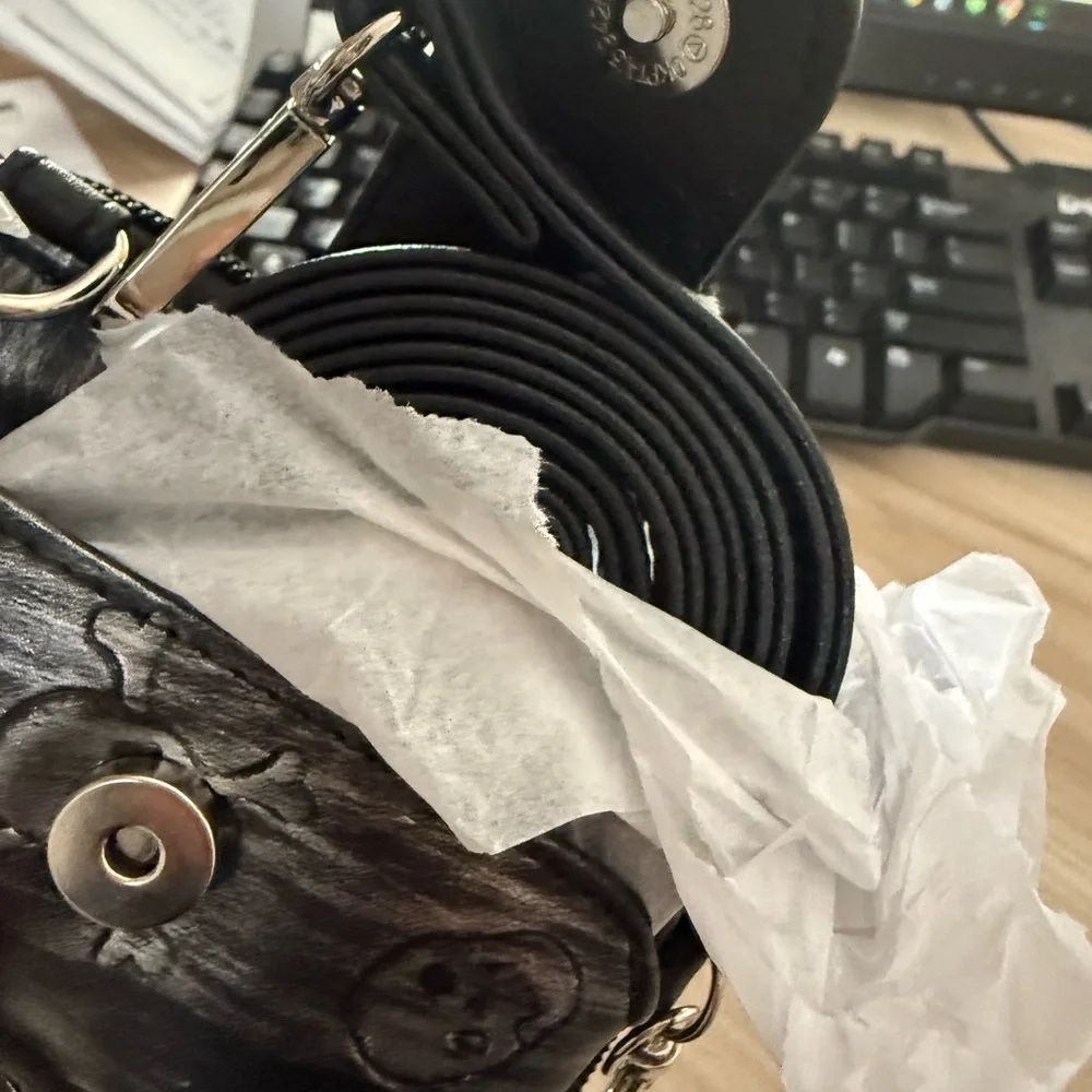 Black Skull Rhinestone Crossbody Wallet Bag - Picture 5 of 5